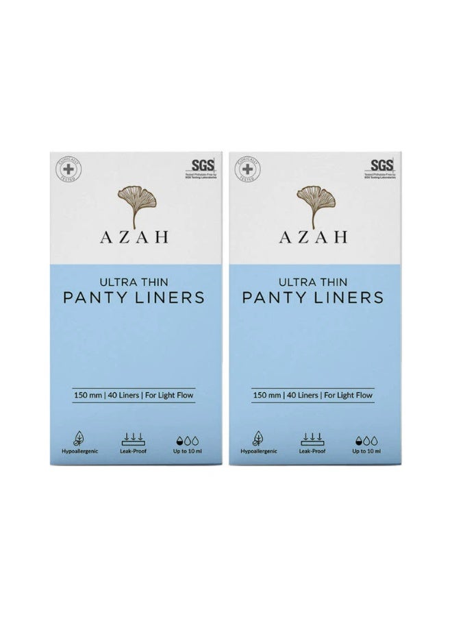 Azah Panty Liners for Women Daily use (Pack of 80) | Cottony Soft Sanitary Pads for Women | Pantyliners Pads Perfect For White Discharge & Light Spotting | Panty Liner Pads Sanitary Napkins - Image 2